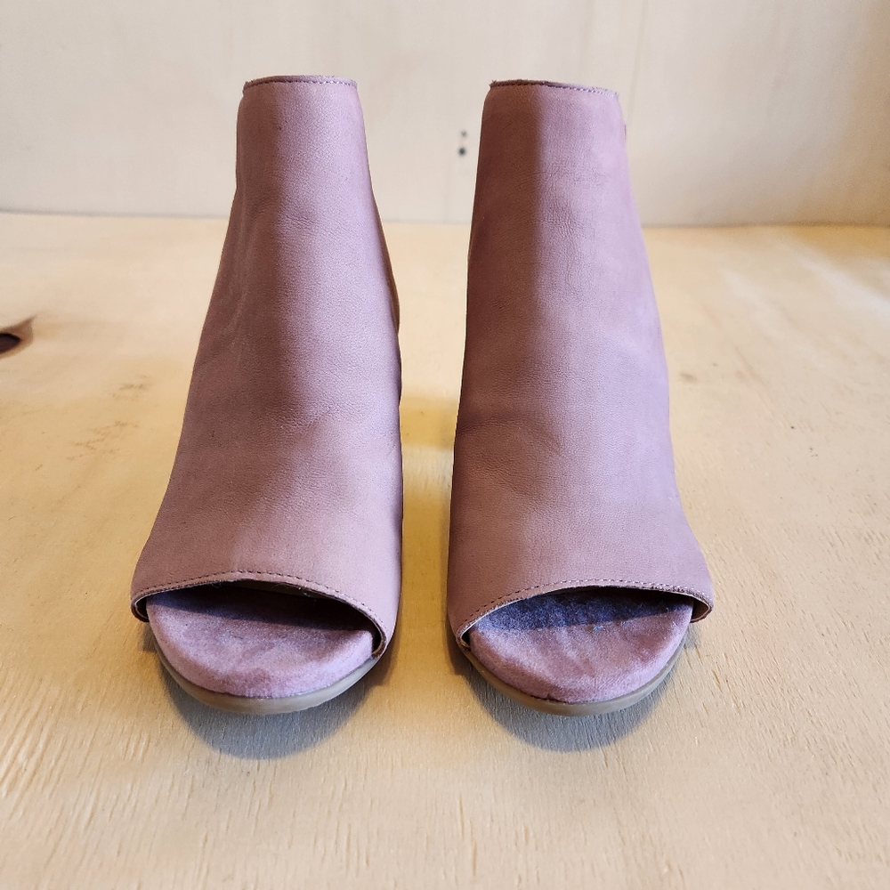 Kenneth Cole Reaction Women's Leather Fridah Fly Open Toe Mauve Bootie - Size 8M - Picture 11 of 13